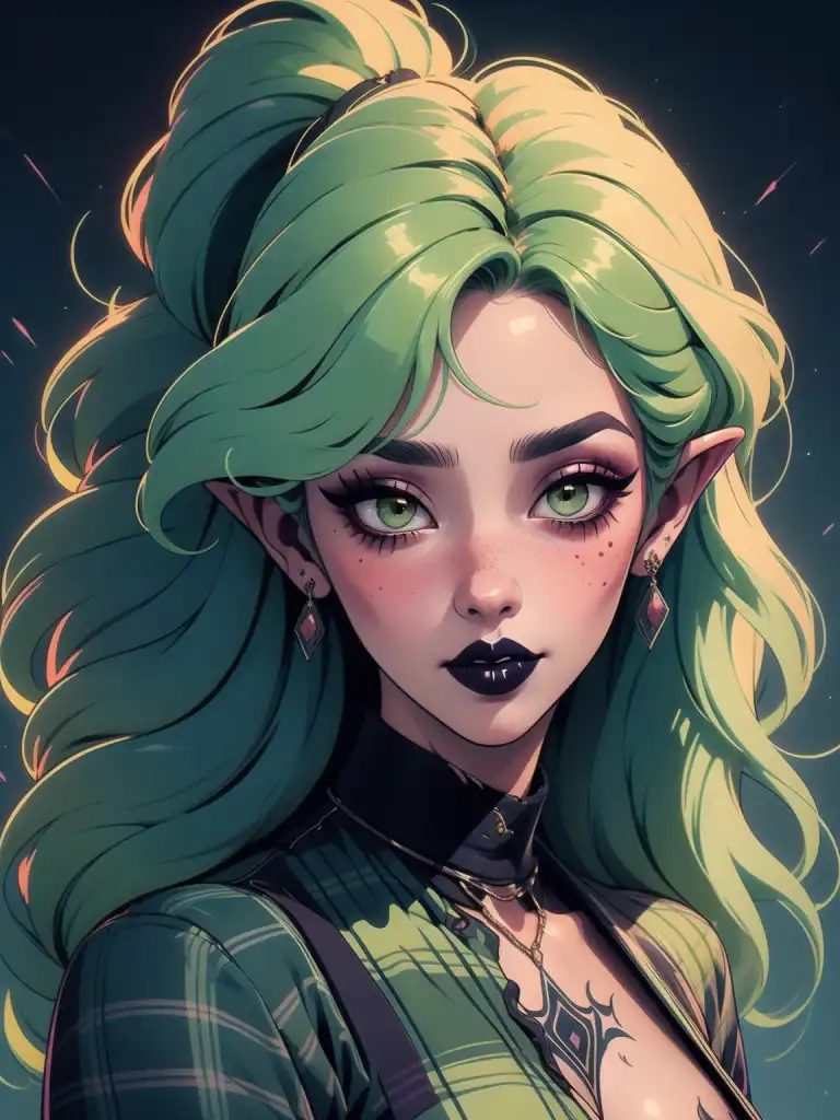 AI Art: green goth by @Calibrer | PixAI