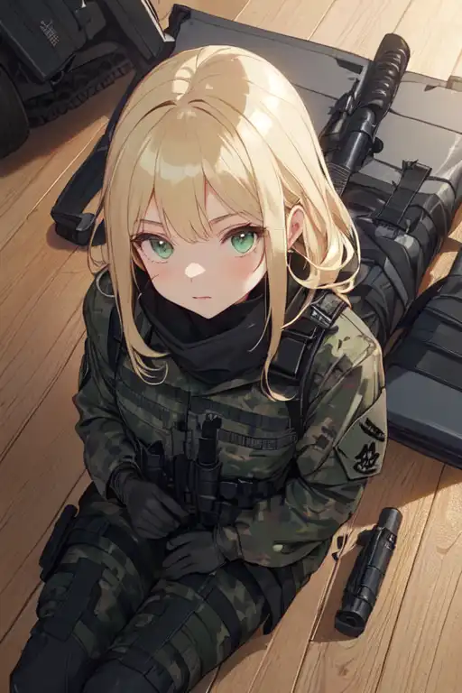 Braided anime girl camo jacket by Lacouture on DeviantArt