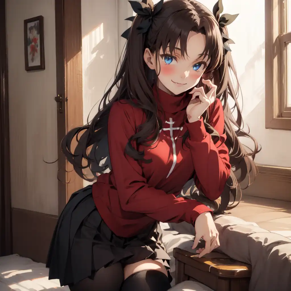 Exploring images in the style of selected image: [Rin Tohsaka in a black  skirt] | PixAI