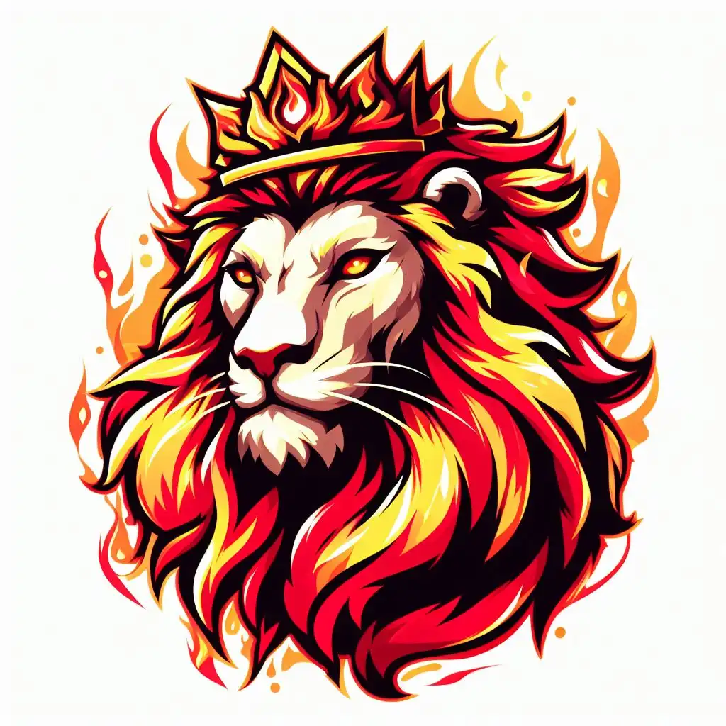 AI Art: Logo #1: The Fire Lion King by @猫| 𝐀𝐦𝐩𝐢𝐫𝐨𝐭 彡★ | PixAI