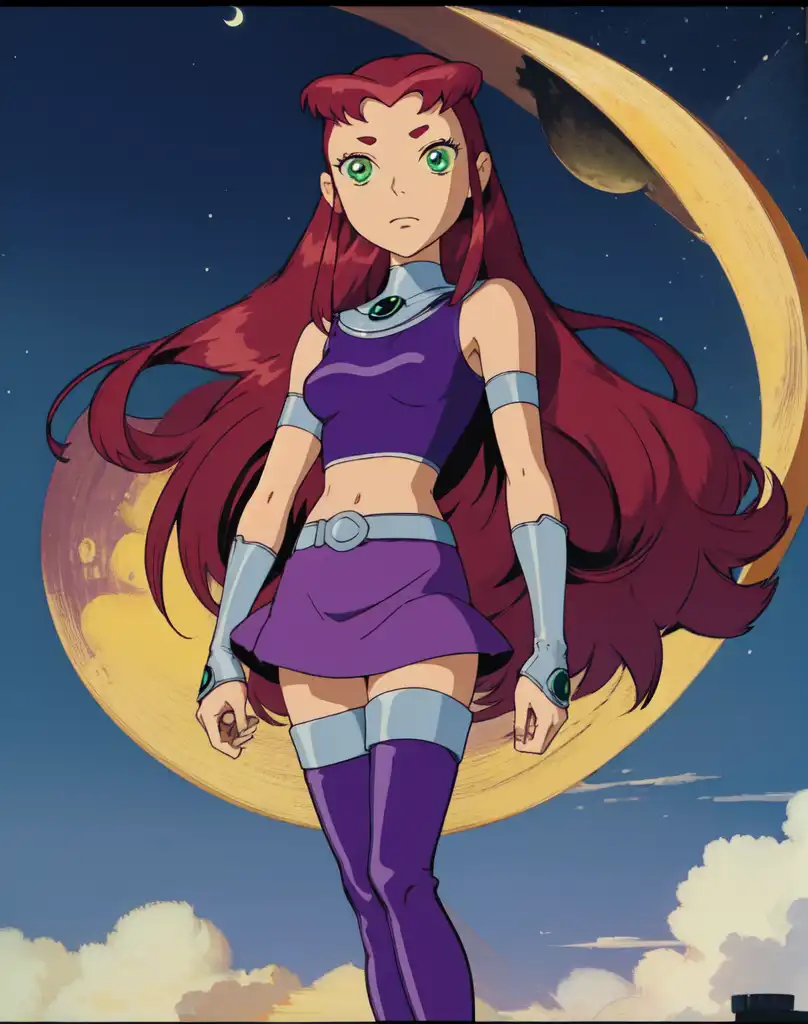 Exploring images in the style of selected image: [Starfire in Studio Ghibli  style ] | PixAI