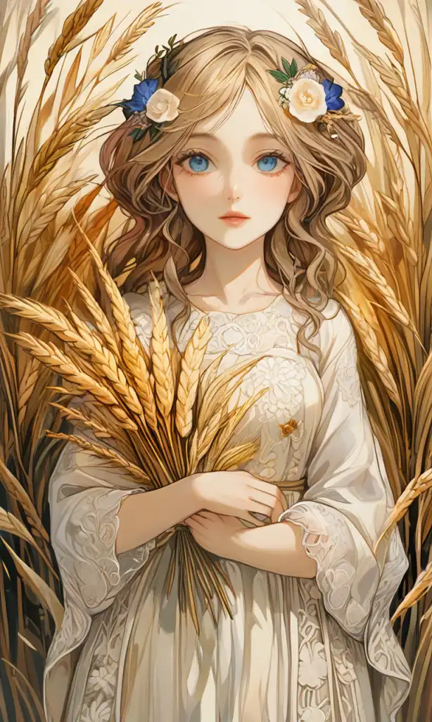 AI Art: Virgo ♍ Zodiac series, anime time version by @inevavae 🍎🐍 | PixAI