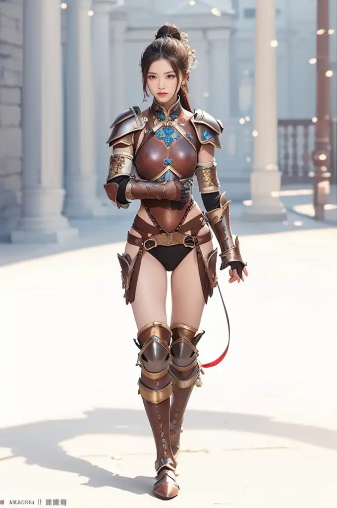 AI Art: female warrior by @dark3