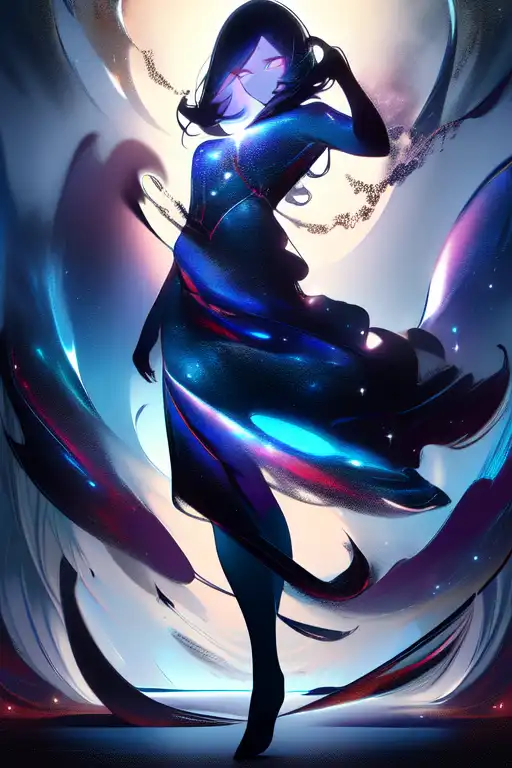 AI Art: The goddess of space by @Yoko