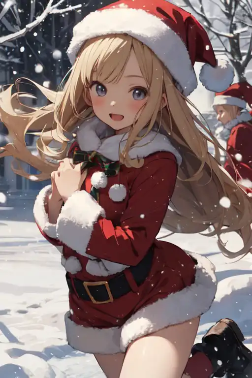 Cute Blonde Anime Girl Ice Skating Stock Illustration 175564151