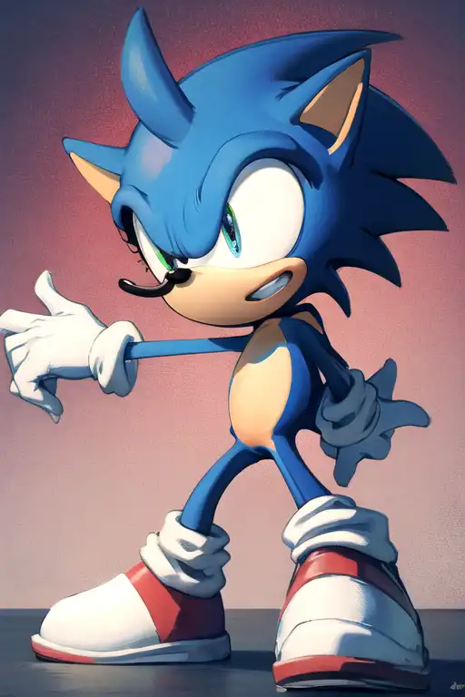 Arte AI: Sonic the Hedgehog por @Anonymous