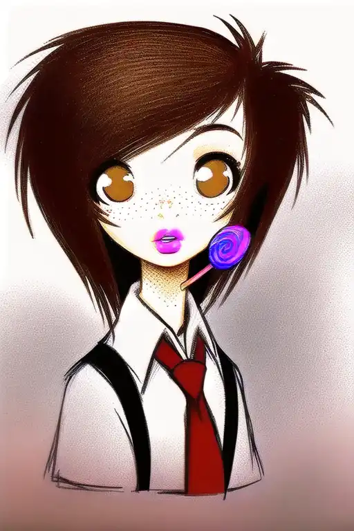 AI Art: Emo girl art (2)😞😞 by @Secret | PixAI