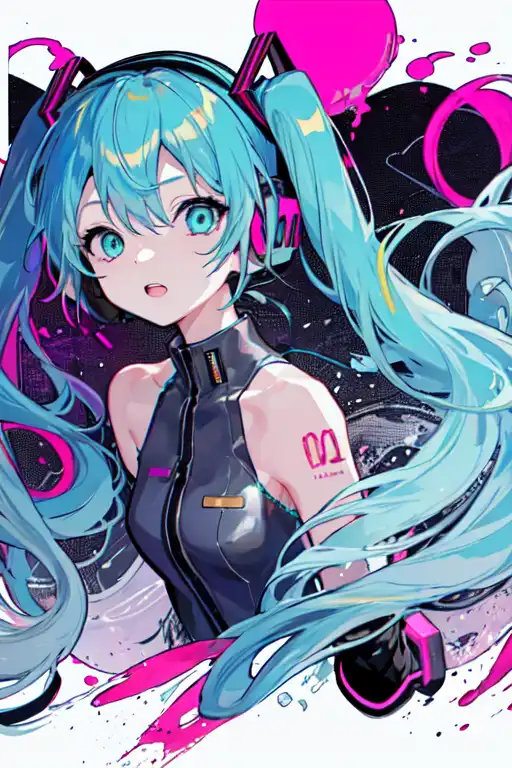 Arte AI: Hatsune Miku por @GeoShire