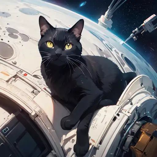 Premium Photo  Space cat in space godlike creature cosmic awe inspiring  dreamy digital illustration generative ai