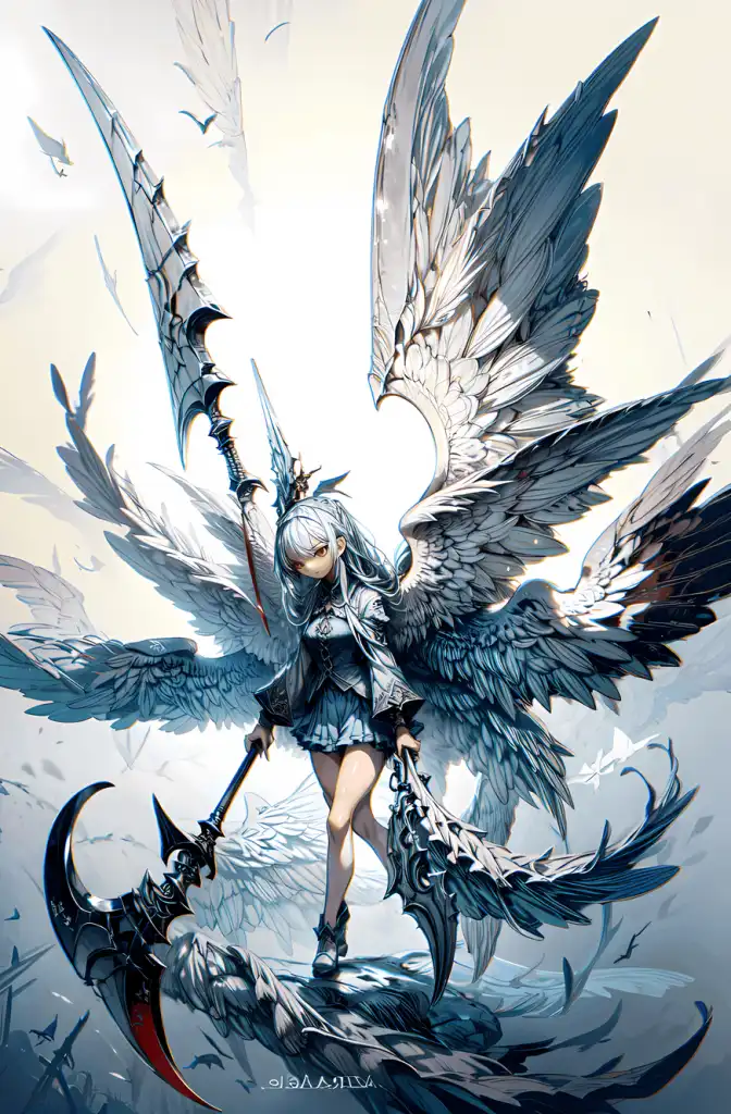 Ai Art: Azrael 告死天使 - Seraphim Style② By @maru. Maru.@heir Of Darkness 