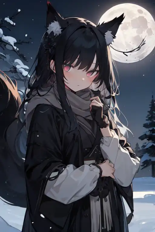 AI Art: Black Fox Girl by @Whole E | PixAI