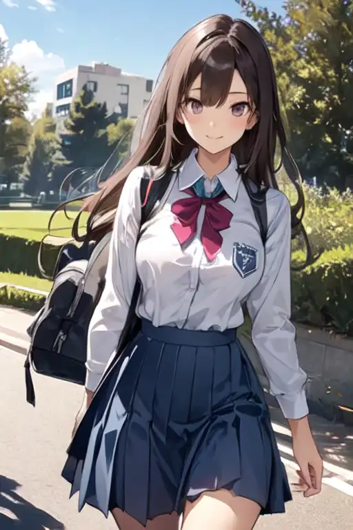 AI Art: school girl by @Miori Kanzaki | PixAI