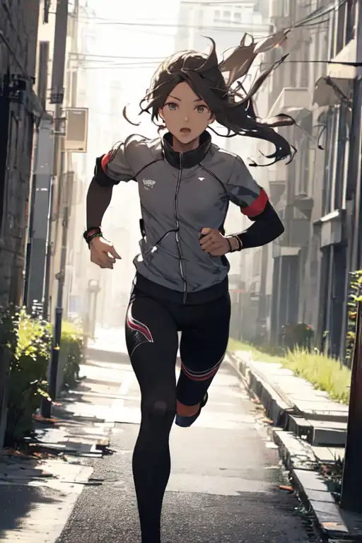 AI Art: Changed into better clothes for running by @ArmosAI