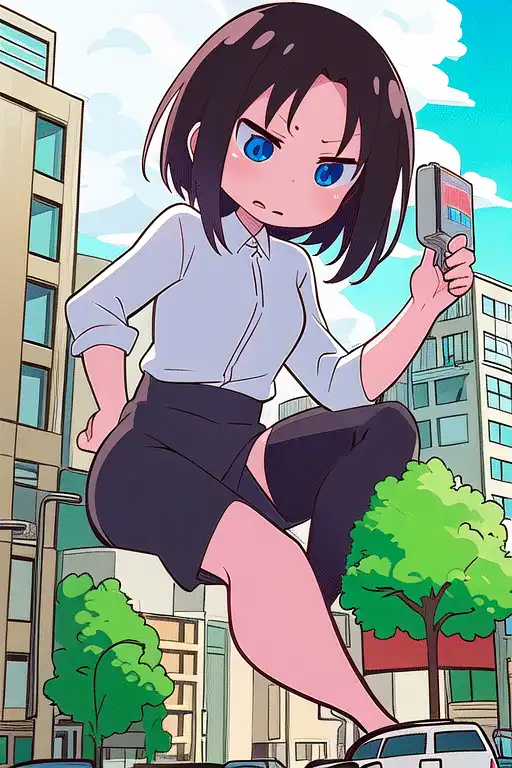 Ai Art Cute Giantess By Kot Teika Pixai