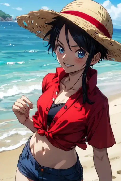 one piece luffy as a girl