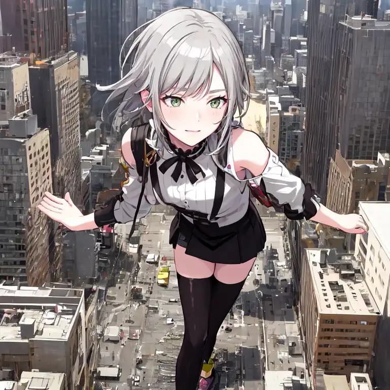 Ai Art Giantess Shinos Walk Through The City By Vilmar Pixai