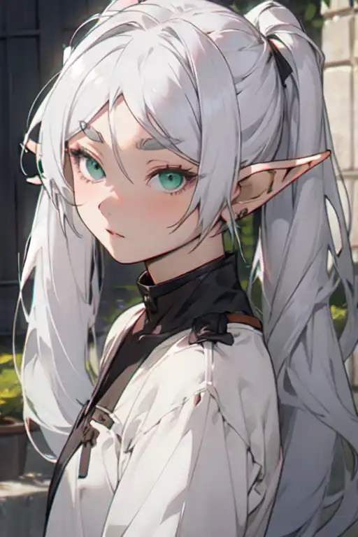 AI Art: Semi Realistic Elf Waifu by @LazyM3