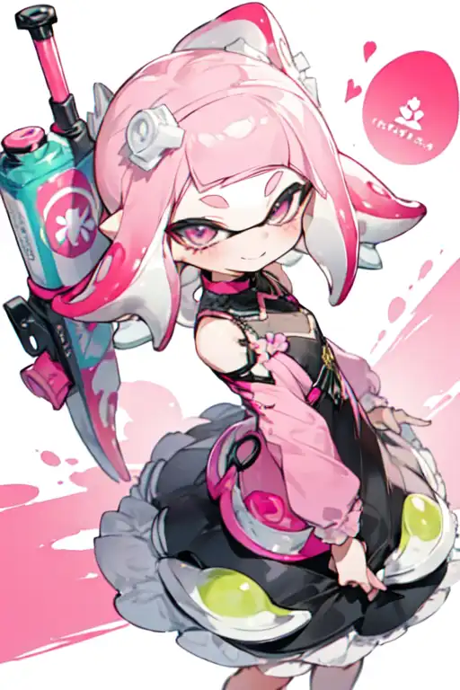 AI Art: pink inkling girl by @???? | PixAI