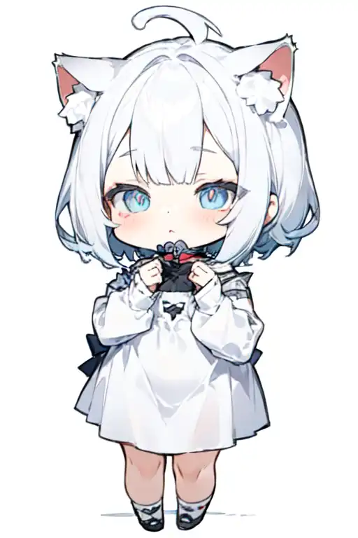 AI Art: Chibi Koneko Chan 2 by @𝐀𝐧𝐡𝐞𝐝𝐨𝐧𝐢𝐚#4525 | PixAI