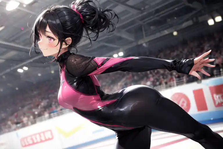 AI Art: Ice skating training ⛸️❄ by @aya