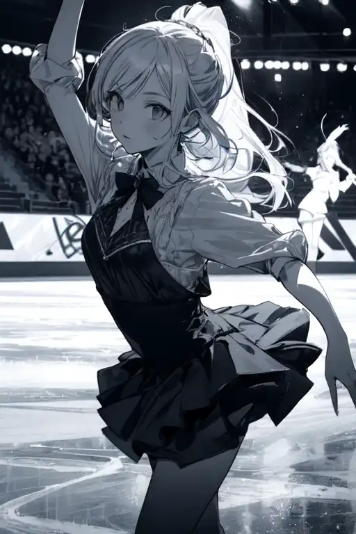 AI Art: Figure skating girl (shizuka arakawa Inabaur) (荒川静香風 イナバウアー) by  @NIGHTMARE