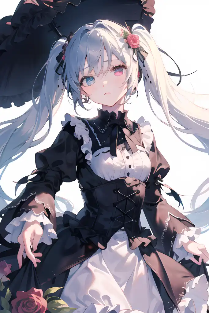 AI Art: 25MIku Gothic Lolita by @Potee | PixAI