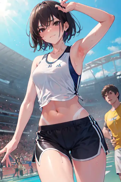 AI Art: Athletic girl🏃‍♀️ by @虎鉤衆 tiger claw net runner