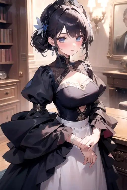 AI Art: maid(before) by @Re