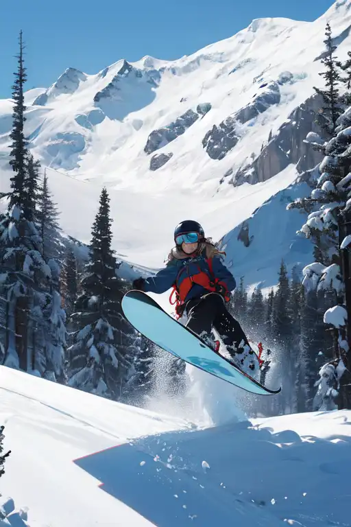 Snowboarder sliding down Mountain 🏂 - AI Generated Artwork - NightCafe  Creator