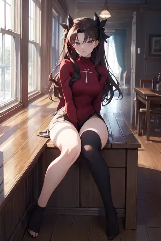 Ai Art Rin Tohsaka By Aleyabuki Pixai