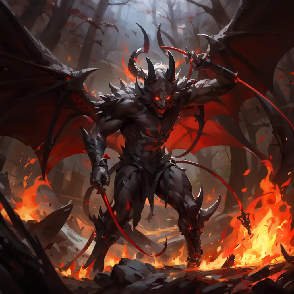AI Art: Demon Dragon King Overlord by @Mapache Inc.