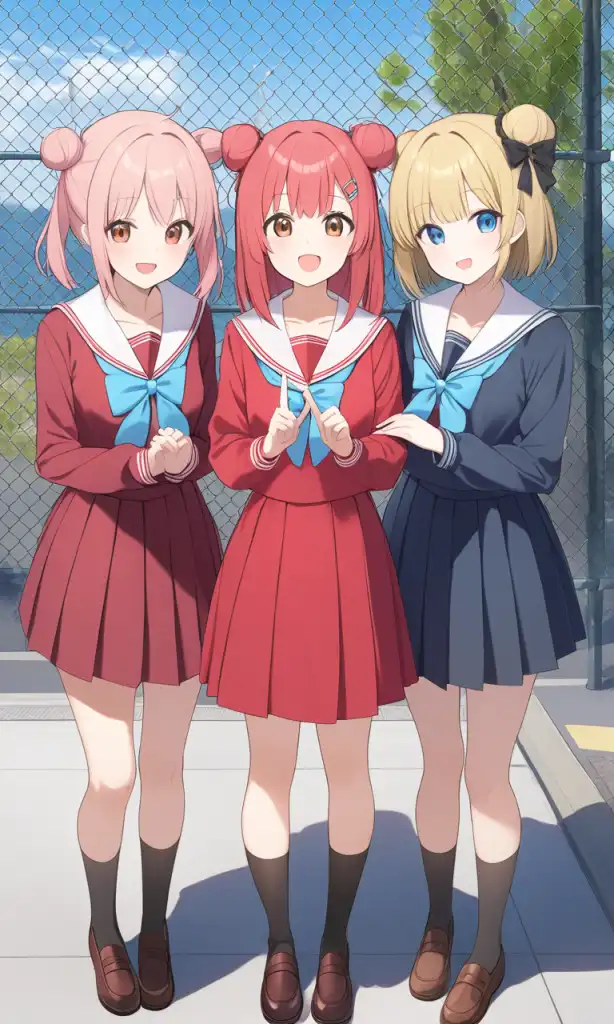 Exploring images in the style of selected image: [「yuru yuri」 - 3 girls] |  PixAI