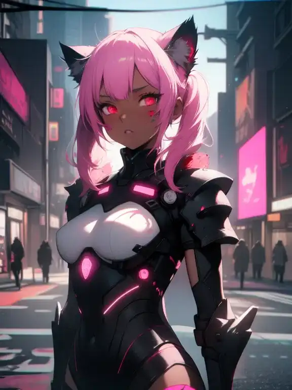 AI Art Cyber Neko By Kichigo PixAI