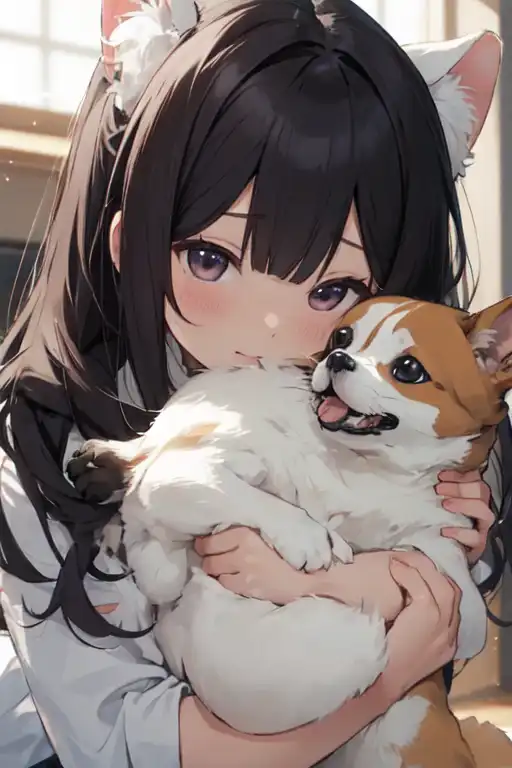 dog and girl by @獣犬神 | PixAI - AI Art