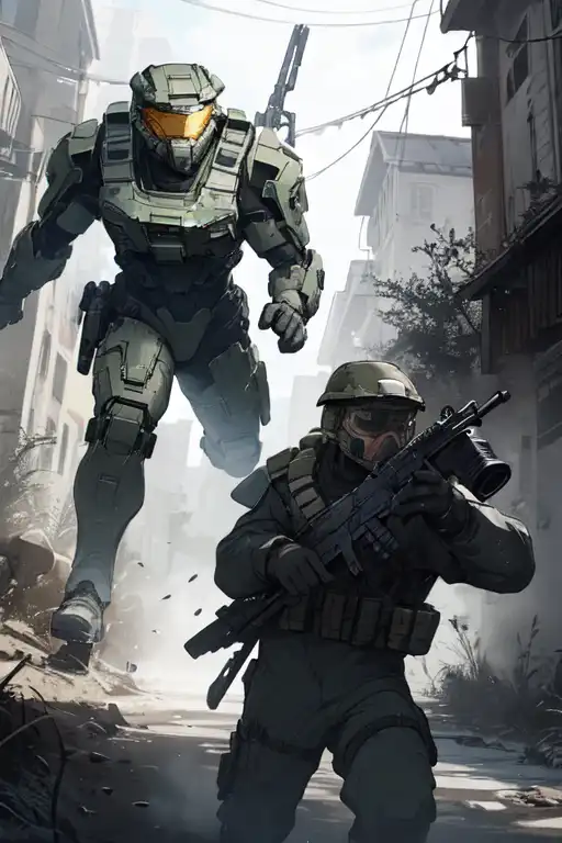 Halo Concept Art: Reach Civilians and UNSC Marines