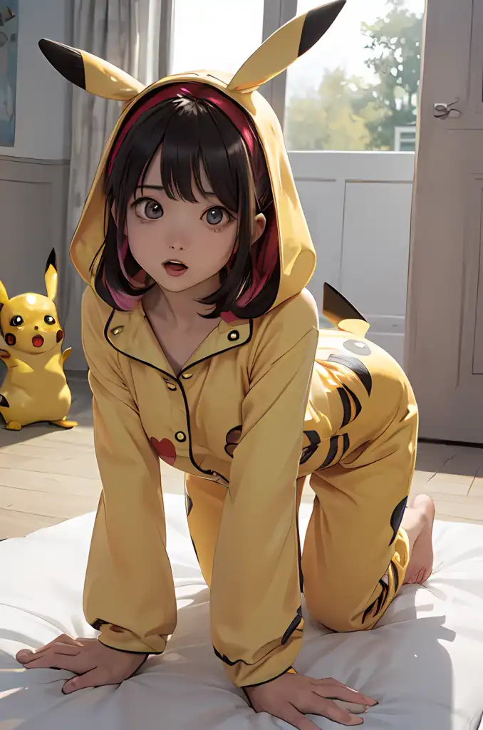 Anime girl best sale in pikachu onesie