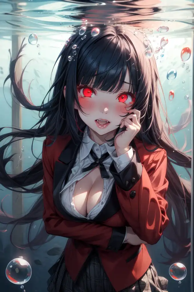 Yumeko Jabami gambling school, kakegurui, anime manga girl | Poster