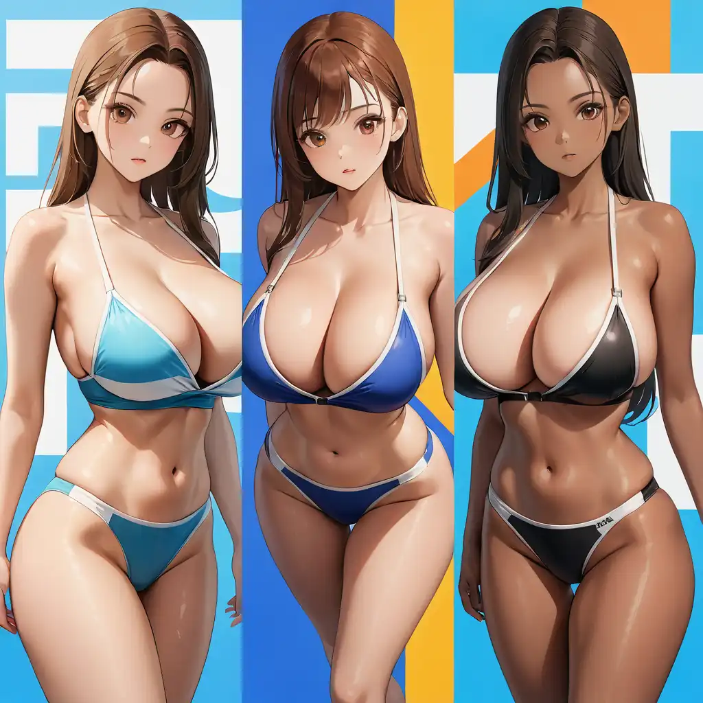 Exploring images in the style of selected image: [三人のビキニ爆乳美女インストラクター] |  PixAI