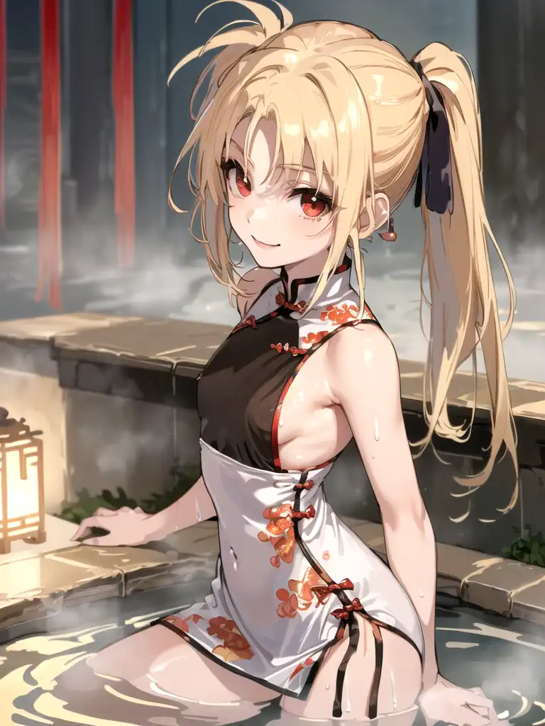 Exploring images in the style of selected image: [Chinese dress girl bathing  show] | PixAI