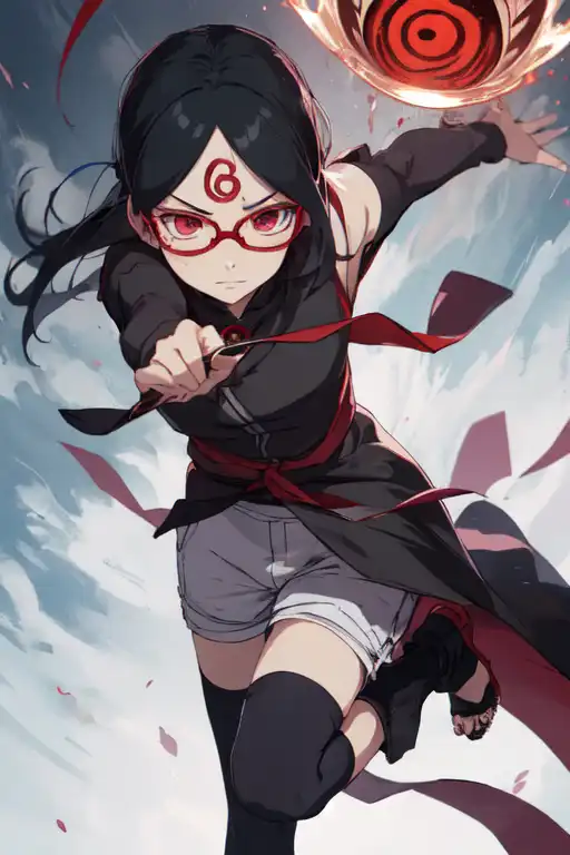 AI Art: Sarada Uchiha by @user-1651894797119344964