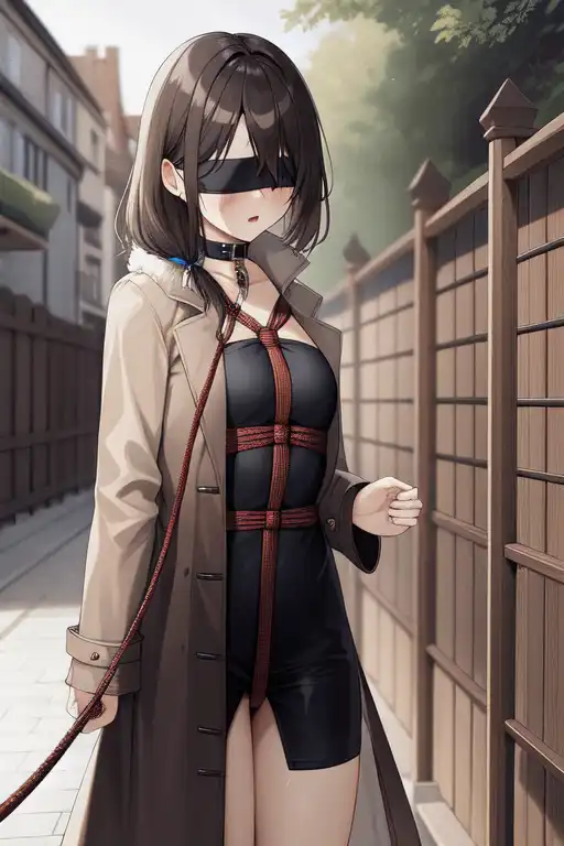 Premium AI Image  Girl blindfolded super detailed with side