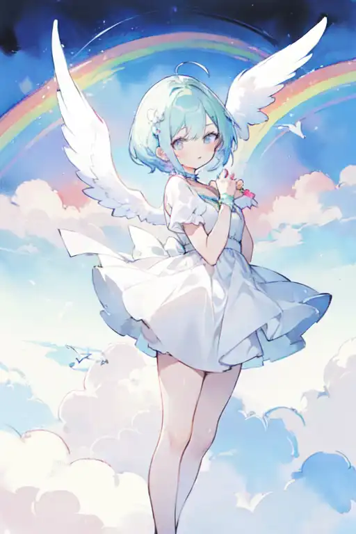 虹の天使 - 絵画