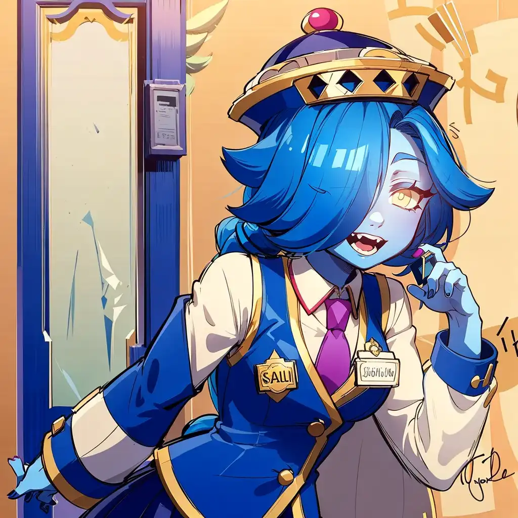 AI Art: Inspector Colette!💙🎫 (Brawl Stars) by @emi4ka🇺🇦 | PixAI