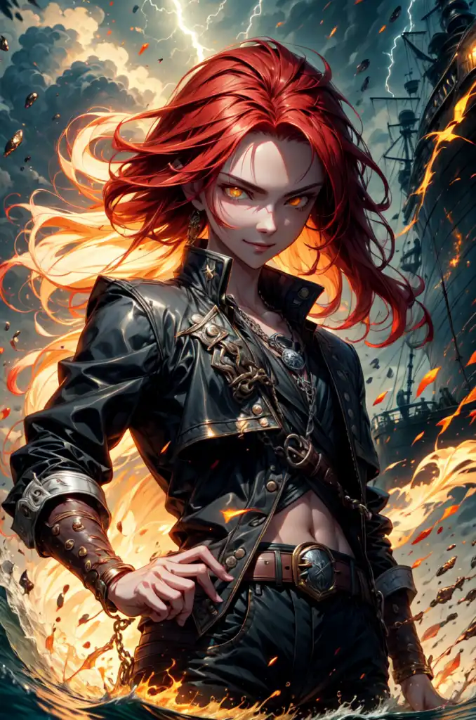 Queen Of The Sea, Pirate Woman, Red Haired