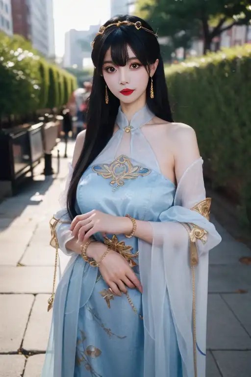 Amazon.co.jp: [HanCheng] 永劫無間 殷紫萍コスプレ衣装+頭飾り+