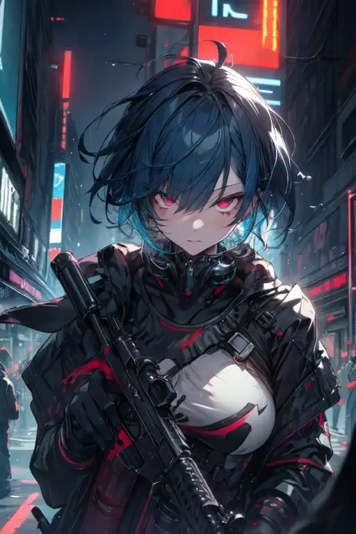Exploring images in the style of selected image: [Cyberpunk Headhunter]