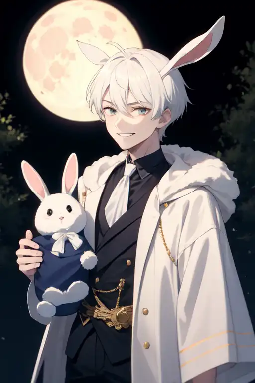 white rabbit anime male