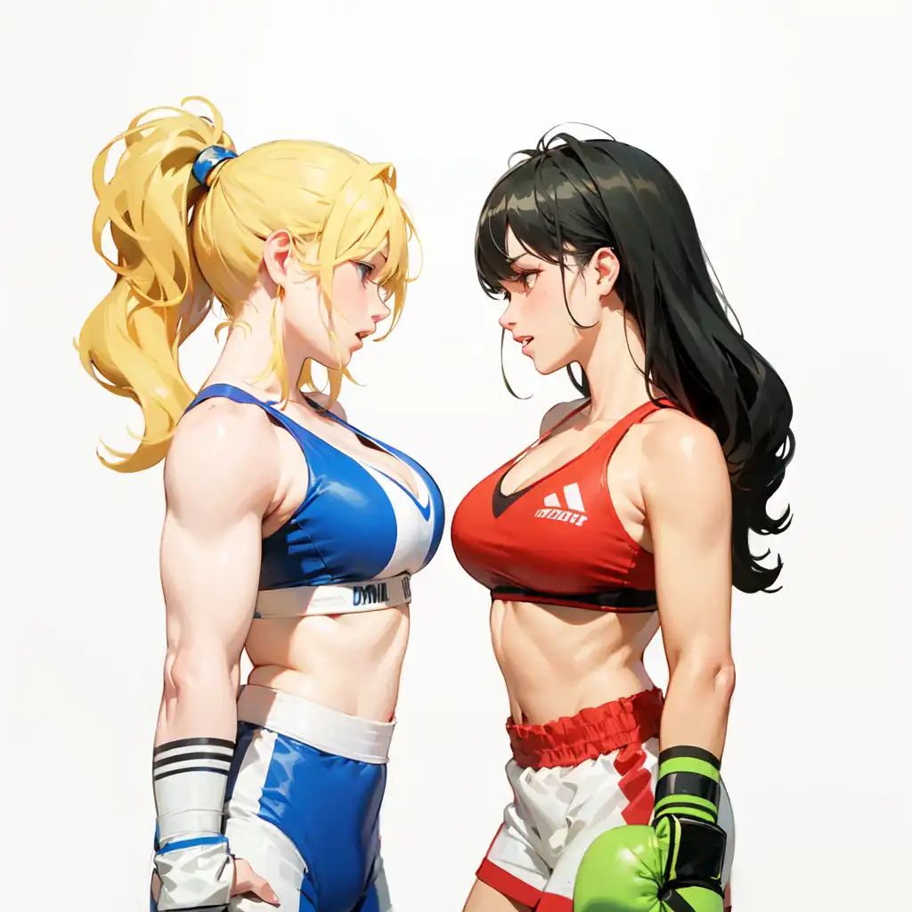 Are you ready!? Drawings of Girls in Fighting Poses