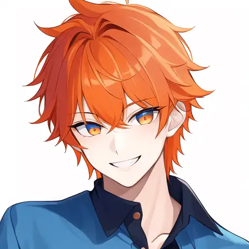 anime boys with orange hair