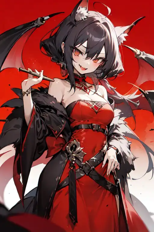 Aesthetic Lil Devil Red Demon Lady Shirt, Anime Demon Girl